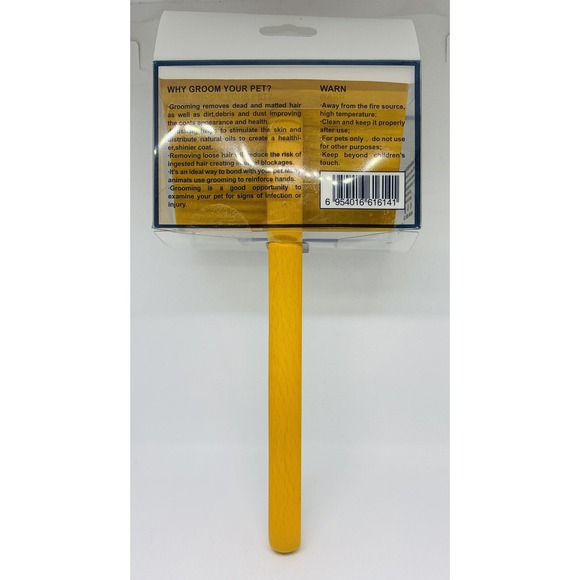 Brush for Dog, Slicker for Grooming, Groomgrip Coating, Yellow , Large NEW!!! - Picture 6 of 16